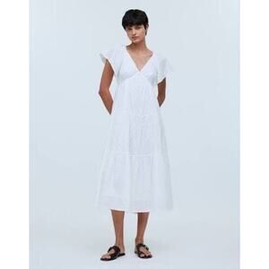 NWT Madewell Flutter Sleeve Maxi Dress Sz 10 $128 MSRP